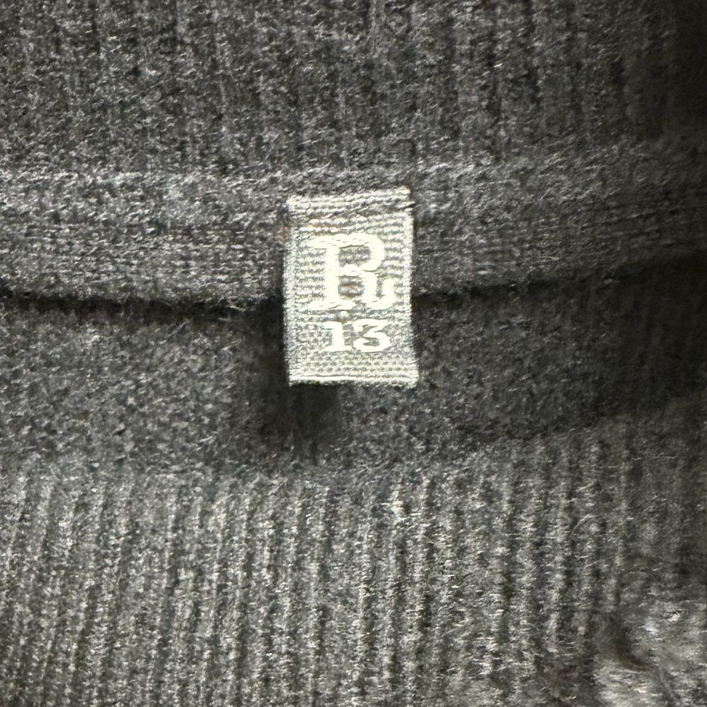 R13 Cashmere Sweater Long Sleeve Mock Neck Distressed Hem Black Size S - Picture 10 of 11
